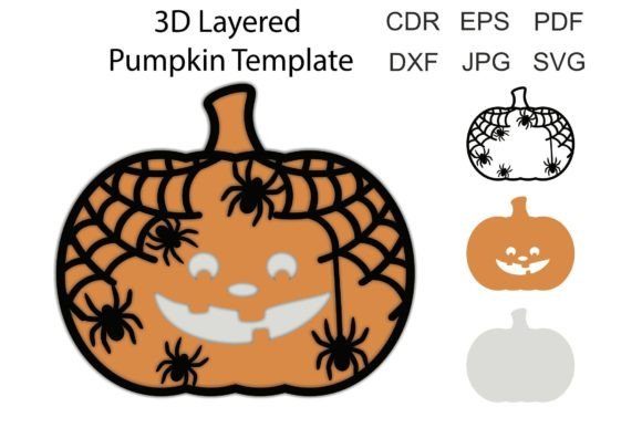 3D Layered Pumpkin SVG: Graphics for Crafts & Blogs