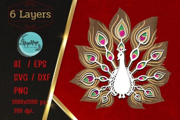3D Peacock V.2: A Stunning 3D SVG for Elegant Shapes