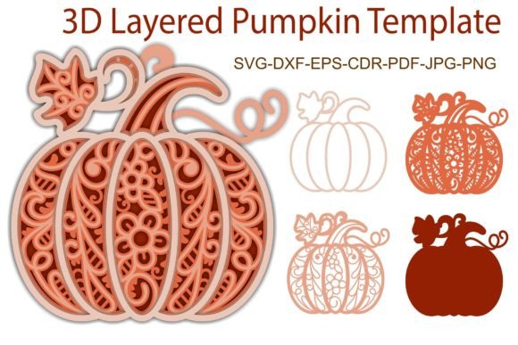 3D Pumpkin SVG: Graphics for Crafts & Blogs