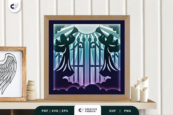 Angel with Trumpet 3D SVG for People Projects