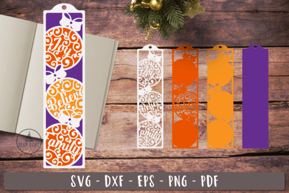 Christmas Bookmark SVG: 3D Crafts & Graphics