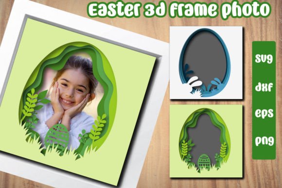 Easter 3D Layered Frame: Graphics for Crafts