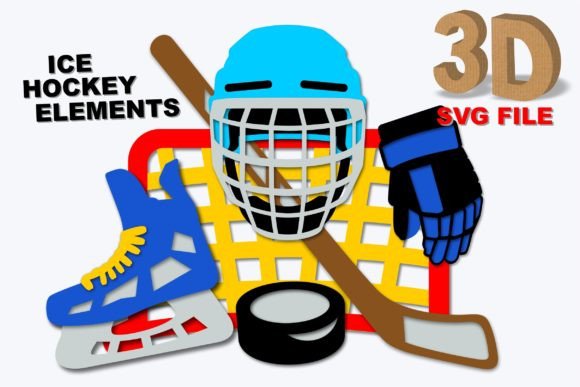 Ice Hockey Topper 3d Svg: Dynamic Graphics for Crafts