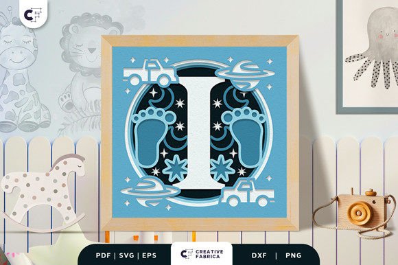 Letter I Baby Boy Alphabet 3D Papercut Review