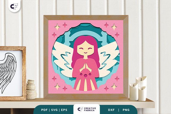 Little Angel with Wings 3D SVG for People