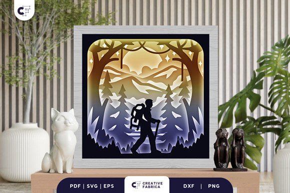 Man Forest Walking 3D SVG Ornaments Review