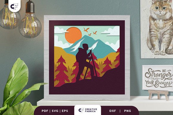Man Trekking 3D SVG: A Bold Other Asset for Blogs