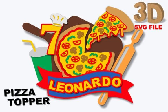 PIZZA TOPPER 3d Svg: Graphics for Crafts