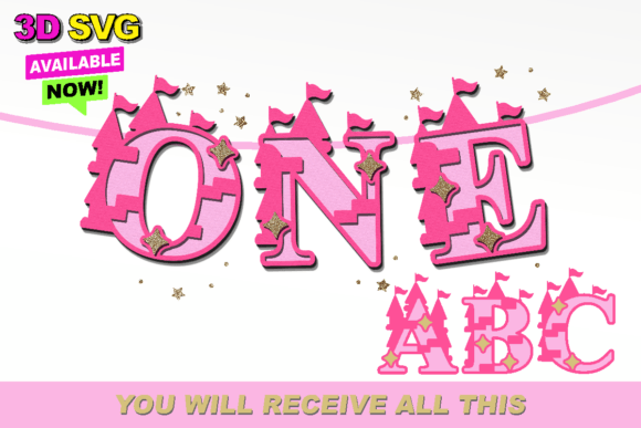 Princess Castle Alphabet 3D SVG Review