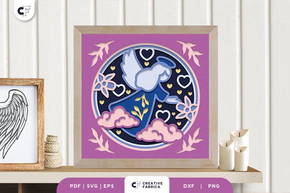 Remembrance Angel 3D SVG for Other Editorial Uses