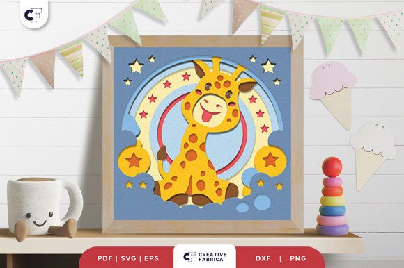 Review: Baby Giraffe 3D Shadow Box Paper Cut Design
