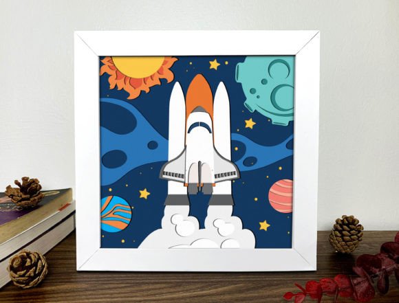 Spaceship Shadow Box 3D: A 3D SVG Review for Designers