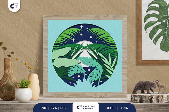 Tropical Forest 3D SVG: Nature Ornaments for Branding