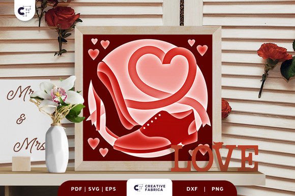 Wedding Shoes 3D SVG for Table Decorations